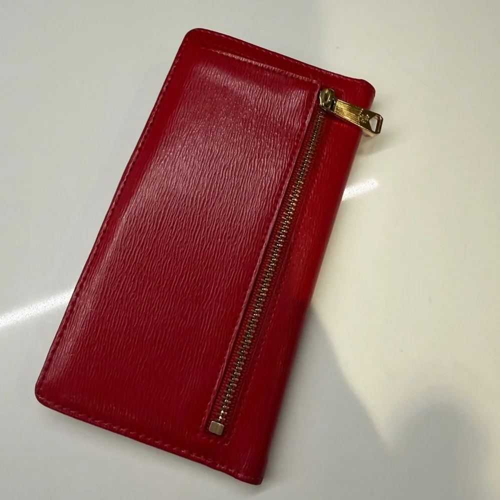 Lauren Ralph Lauren Boxed Crosshatch Leather Slim Snapped-Closure Wallet